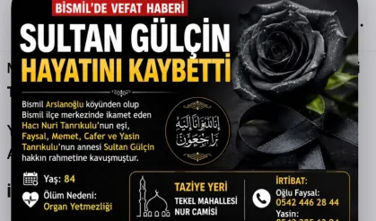VEFAT TEŞEKKÜR MESAJI