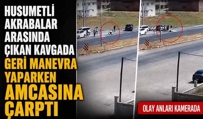 Husumetli Akrabalar Arasında Çıkan Kavgada Geri Manevra Yaparken Amcasına Çarptı