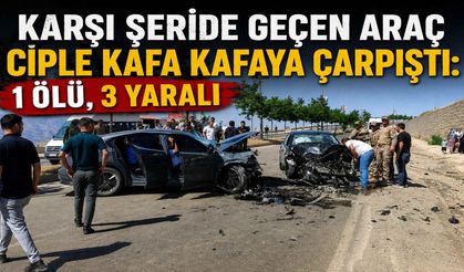 Karşı Şeride Geçen Araç Ciple Kafa Kafaya Çarpıştı: 1 Ölü, 3 Yaralı