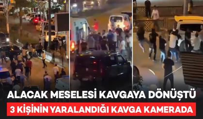 Alacak Meselesi Kavgaya Dönüştü: 3 Kişinin Yaralandığı Kavga Kamerada