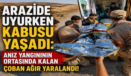 Arazide Uyurken Kabusu Yaşadı: Anız Yangınının Ortasında Kalan Çoban Ağır Yaralandı!