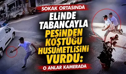 Sokak Ortasında Elinde Tabancayla Peşinden Koştuğu Husumetlisini Vurdu
