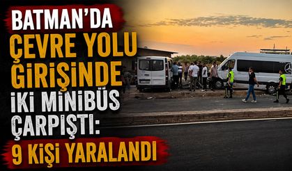 Batman’da çevre yolu girişinde iki minibüs çarpıştı: 9 kişi yaralandı