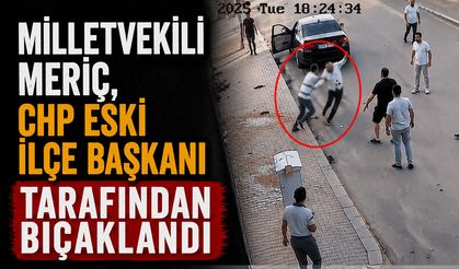 Milletvekili Meriç, CHP eski ilçe başkanı tarafından bıçaklandığı anlar kamerada