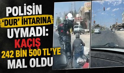 Polisin ‘Dur’ İhtarına Uymadı: Kaçış 242 Bin 500 TL’ye Mal Oldu
