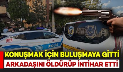 Konuşmak için buluştuğu arkadaşını öldürüp intihar etti
