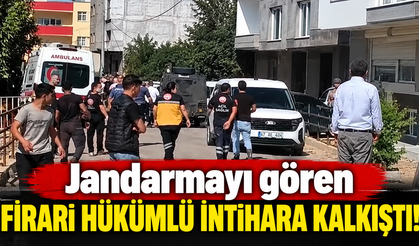 Jandarmayı gören firari hükümlü intihara kalkıştı