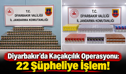 Diyarbakır'da Kaçakçılık Operasyonu: 22 Şüpheliye İşlem!