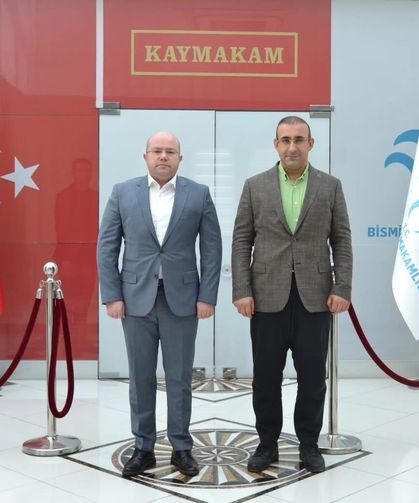 Çüngüş Kaymakamı Metin Baskın'dan Bismil Kaymakamı Recep Hasar'a Ziyaret
