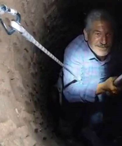Kuyuya Düşen Vatandaş Ekiplerin Müdahalesiyle Kurtarıldı
