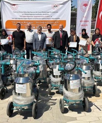 İki Dev Proje Kapsamında Üreticilere 109 Süt Sağım Makinesi Dağıtıldı