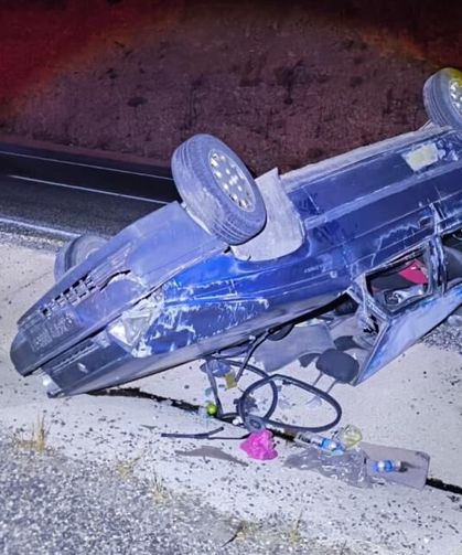 Seyir Halinde Tekeri Çıkan Otomobil Takla Attı: 5 Yaralı