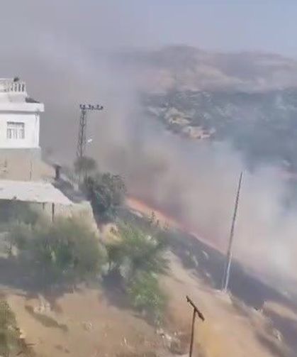 Gercüş’te alevler tarım arazilerini sardı