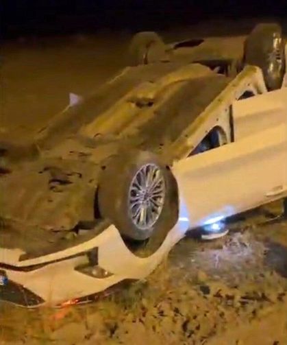 Kontrolden çıkan otomobil takla attı: 1 yaralı