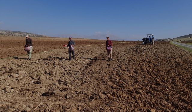 Sel vurmuştu: Diyarbakır’ın ilçesinde çiftçiler imece usulü ekim yaptı