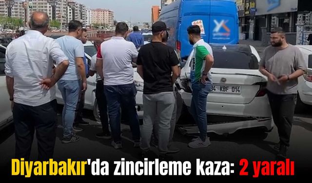 Diyarbakır'da zincirleme kaza: 2 yaralı