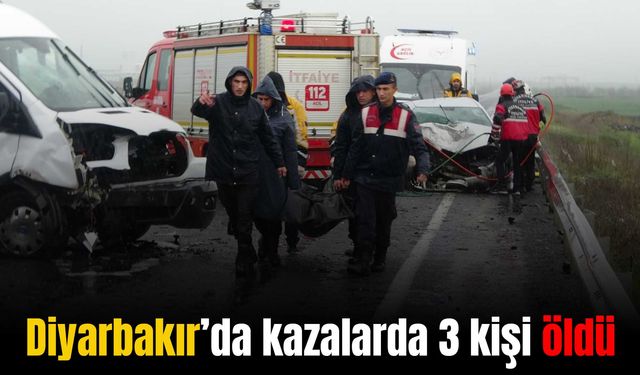 Diyarbakır'da trafik kazalarında 3 kişi öldü