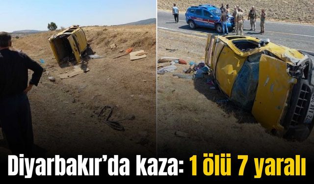 Diyarbakır’da feci kaza: 1 ölü, 2’si ağır 7 yaralı