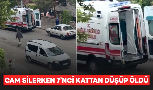 Cam silerken yedinci kattan düşen genç kadın yaşamını yitirdi