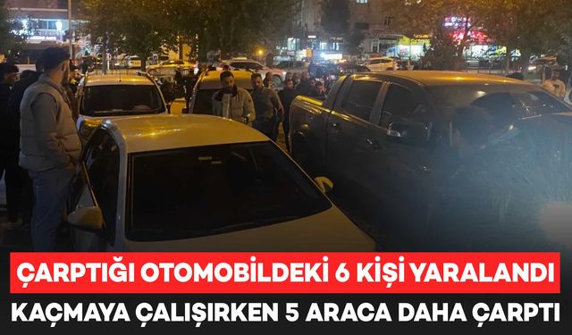 6 araca çarptı: 1’i bebek 6 kişinin yaralanmasına neden oldu!