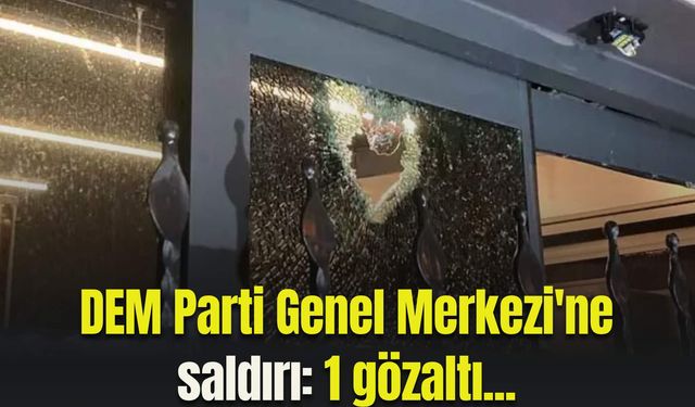 DEM Parti Genel Merkezi'ne saldırı: 1 gözaltı