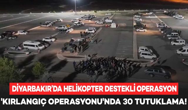 Diyarbakır’da helikopter destekli operasyon: 30 tutuklama