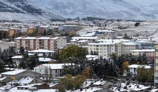 Şehir Merkezine Mevsimin İlk Karı Düştü