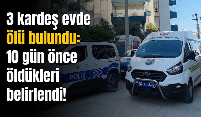 İran uyruklu 3 kardeş evde ölü bulundu