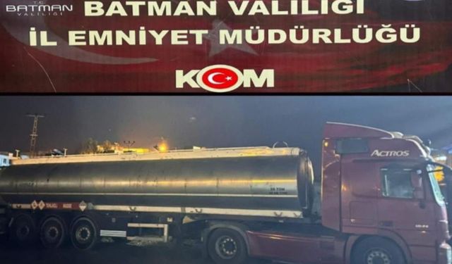 Batman’da 22 ton kaçak akaryakıt yakalandı