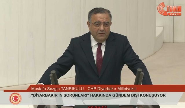 CHP Diyarbakır Milletvekili Sezgin Tanrıkulu: Her yere hızlı tren Diyarbakır’a kara tren!