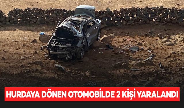 Diyarbakır’da takla atan otomobil hurdaya döndü: 2 yaralı