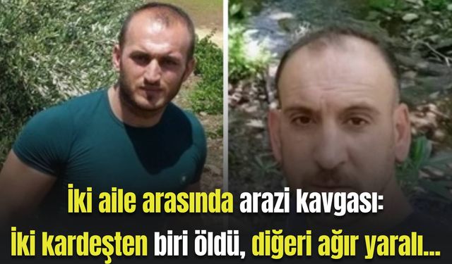 İki aile arasında arazi kavgası: İki kardeşten biri öldü, diğeri ağır yaralı