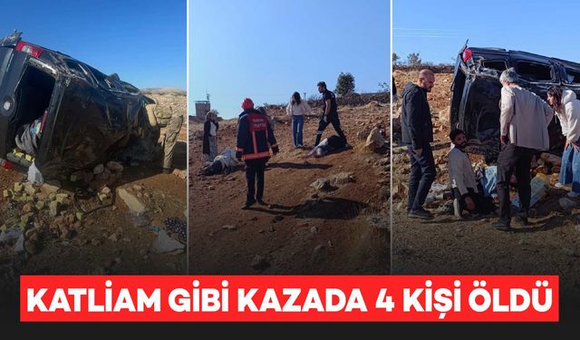 Mardin’de hafif ticari araç, takla attı: 4 ölü, 1'i bebek 4 yaralı