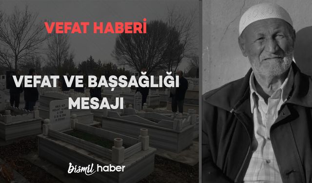 Esentepe Mahallesinde Mehmet Şirin Karadaş vefat etmiştir