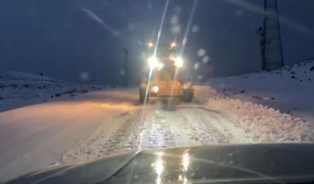 Siirt'te yoğun kar yağışı nedeniyle kapanan yol ulaşıma açıldı