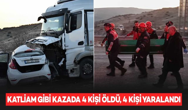 Yakıt tankeri ile otomobil çarpıştı; 4 ölü, 4 yaralı