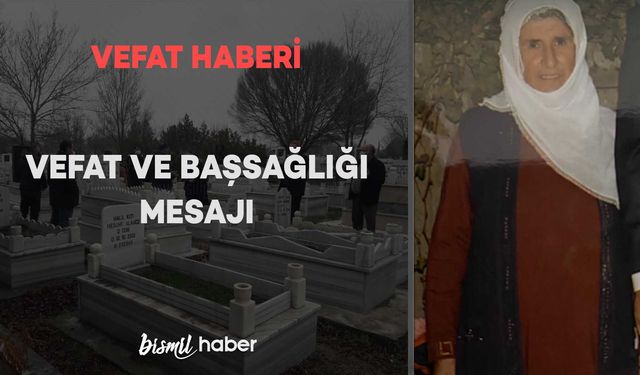 Tepe Mahallesinde Beşira Akaydın vefat etmiştir