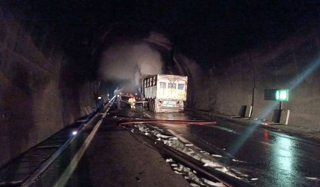 Erkenek Tüneli'nde Tır Yangını: 1 Kişi Dumandan Etkilendi"