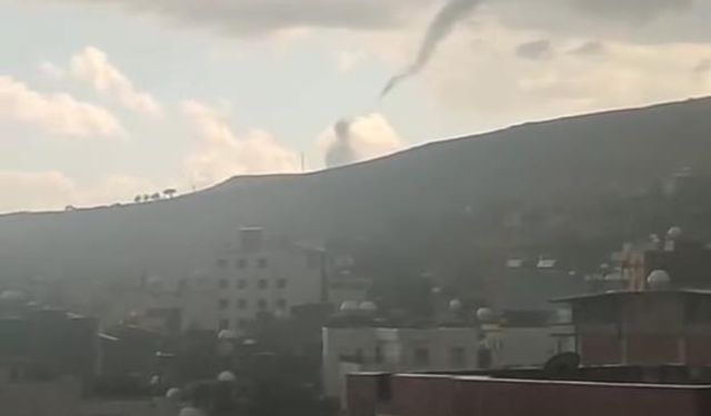Arazide Meydana Gelen Hortum Kameralara Böyle Yansıdı