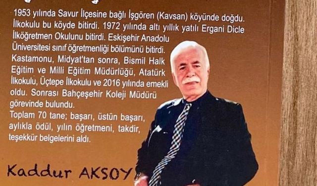 Bismil’de Emekli Öğretmen Kaddur Aksoy’un 4. Kitabı çıktı