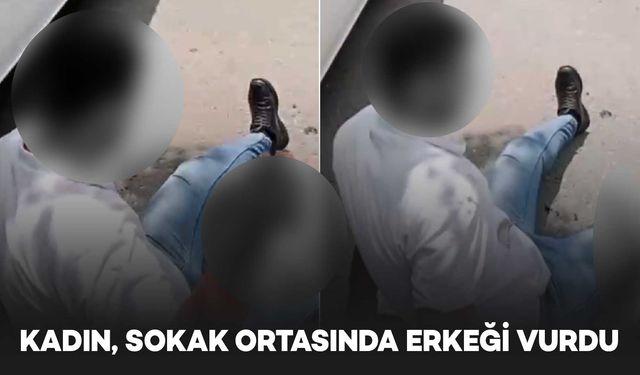 Kendisini rahatsız ettiğini iddia ettiği adamı vuran kadın, o anları kayıt altına aldı
