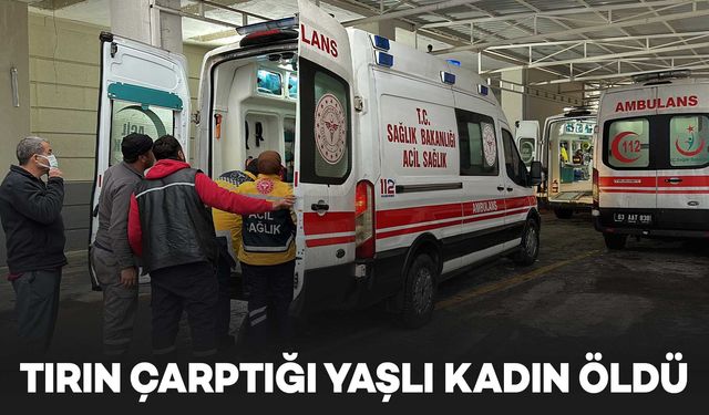 Tırın çarptığı yaşlı kadın yaşamını yitirdi