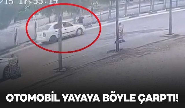 Diyarbakır'da otomobilin yayaya çarptığı kaza kamerada: Ağır yaralandı