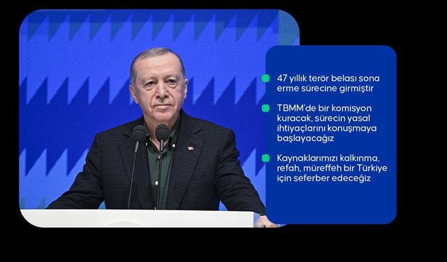 Erdoğan: AK Parti, MHP ve DEM heyetiyle de bu süreci pişirerek geleceğe taşıyacağız"