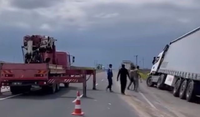 Bismil-Diyarbakır Karayolunda Tır Kazası