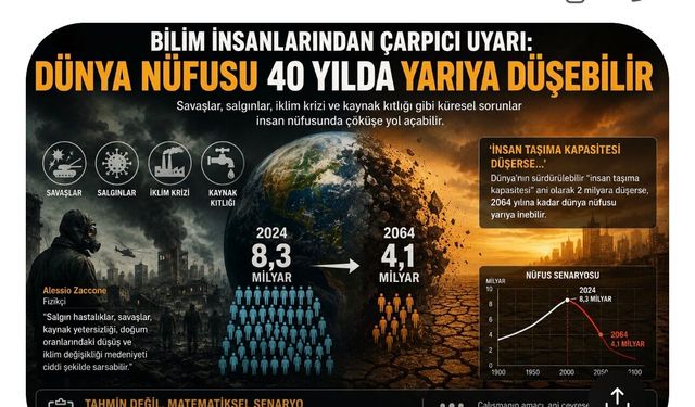 Bilim İnsanlarından Çarpıcı Uyarı: Dünya Nüfusu 40 Yılda Yarıya Düşebilir