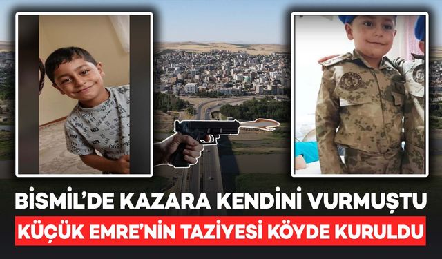 Bismil’de 9 Yaşındaki Emre Silahla Kazara Kendini Vurmuştu: Taziyesi Köyde Kuruldu
