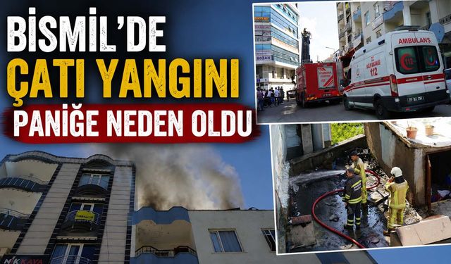 Bismil'de Çatı Yangını Paniğe Neden Oldu