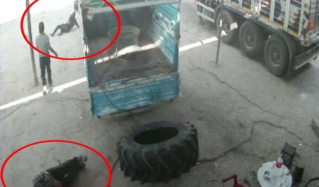 Hava Basılan Traktör Lastiği Bomba Gibi Patladı: 2 İşçi Yaralı
