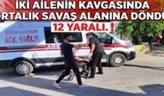 İki Ailenin Kavgasında Ortalık Savaş Alanına Döndü: 12 Yaralı